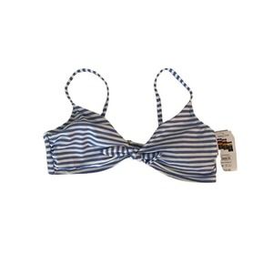 Time and Tru Blue White Bikini NWT Swim Top Size XL (16-18)